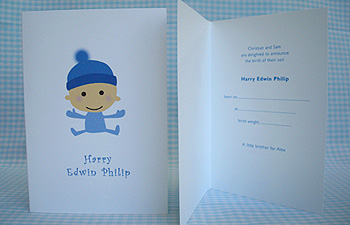 baby announcement card
